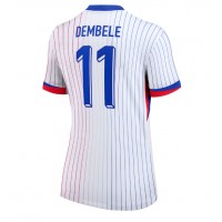 Camiseta Francia Ousmane Dembele #11 Visitante Equipación para mujer Eurocopa 2024 manga corta